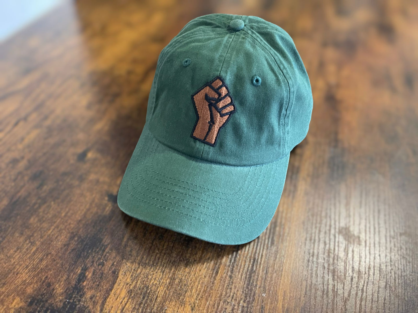 Unisex Black Power Fist Dad Hats