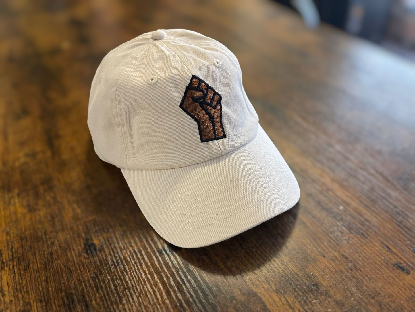Unisex Black Power Fist Dad Hats